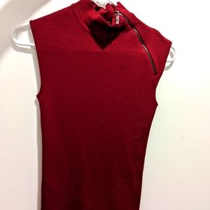 Burgundy sleeveless top